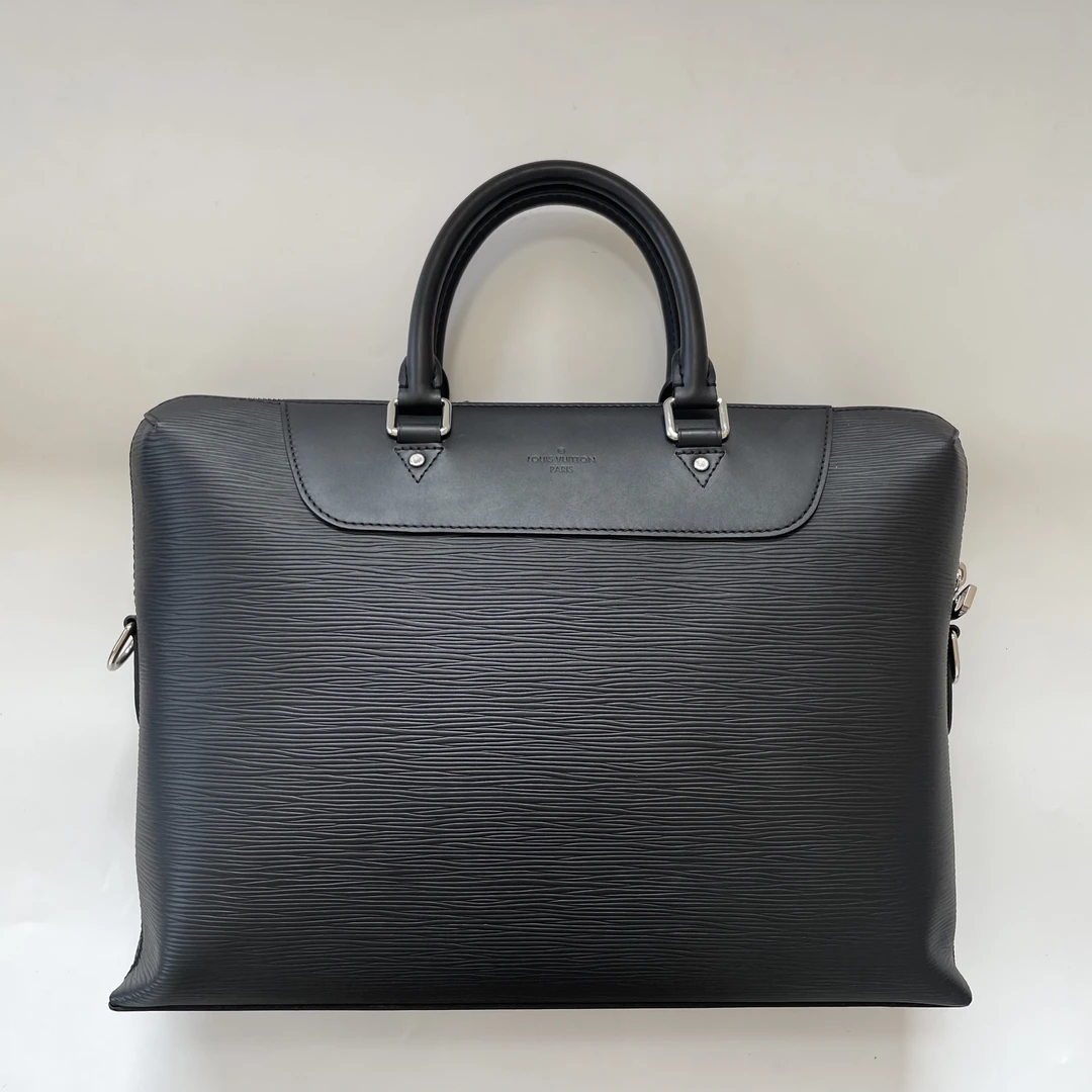99新 LouisVuitton/路易威登 LV水波纹公文包197男款黑色商务