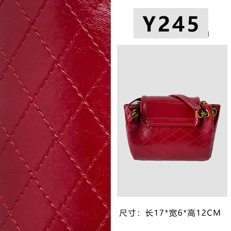 【Y245】nolita（尺寸17*6*12CM）新款红色女包