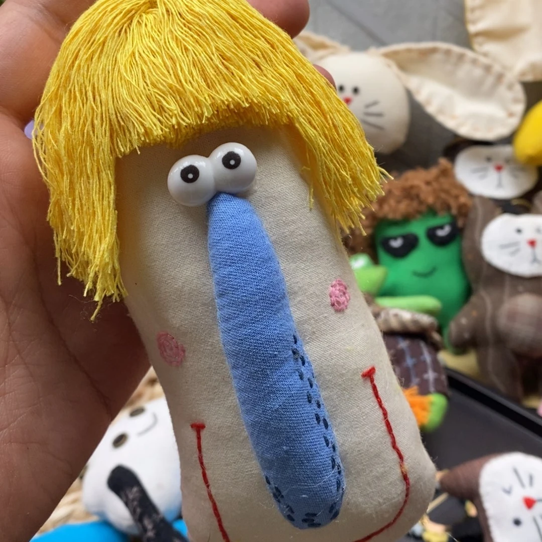 棉亚麻人头的挂件的