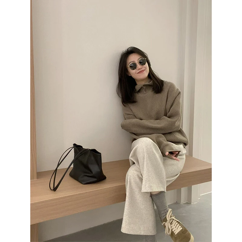 秋冬新款时尚洋气百搭女装韩版休闲慵懒慵懒风连帽卫衣休闲裤套装