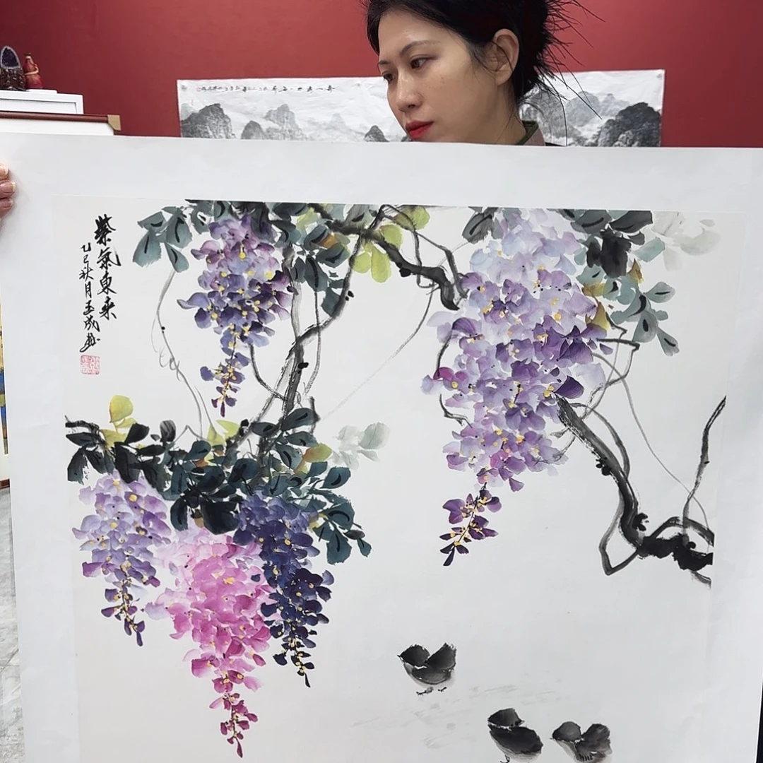 国画国画作品纯手绘四尺斗方