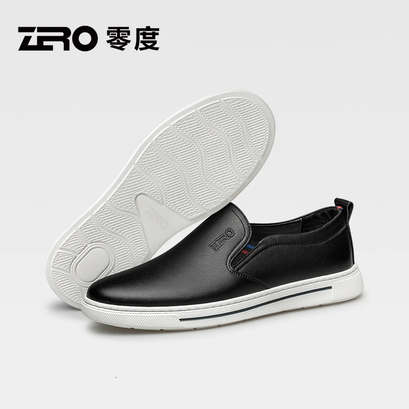 ZRO零度男鞋一脚蹬秋季新款轻盈日常舒适轻便软面透气休闲皮鞋男