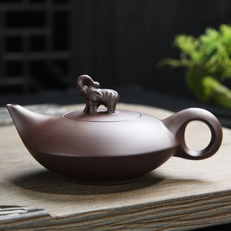 原矿紫砂大象紫砂壶大师级收藏级家用办公泡茶壶功夫单壶一体