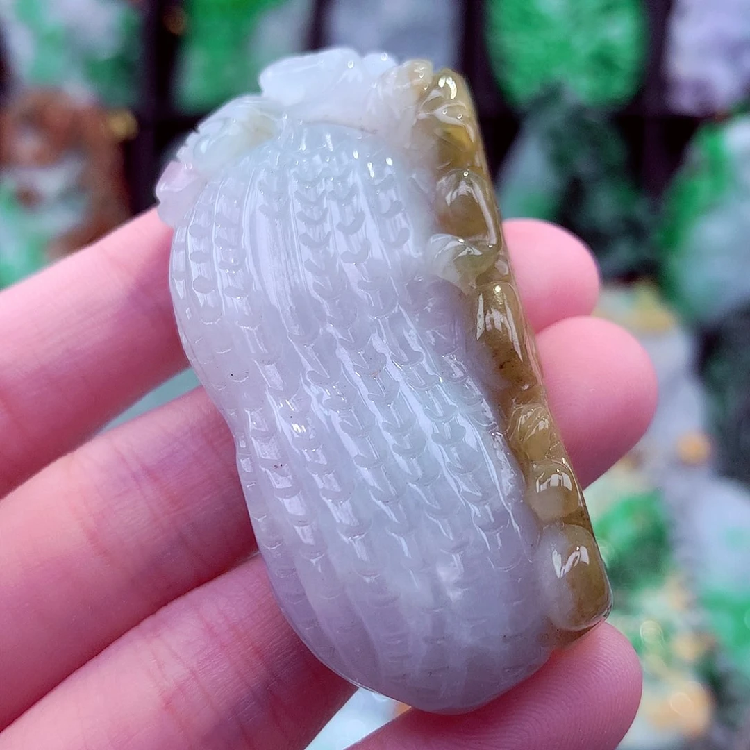 翡翠未镶嵌颈饰天然
