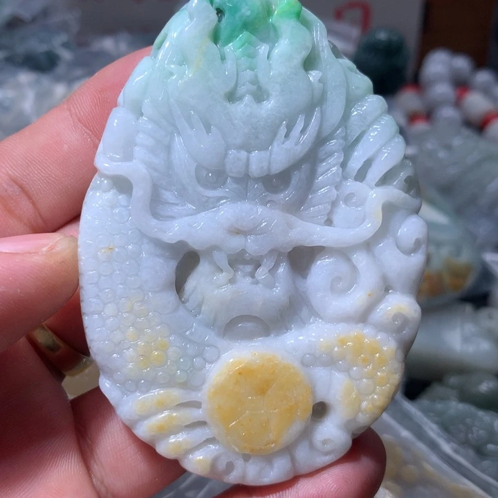 翡翠未镶嵌颈饰保真天然a货翡翠