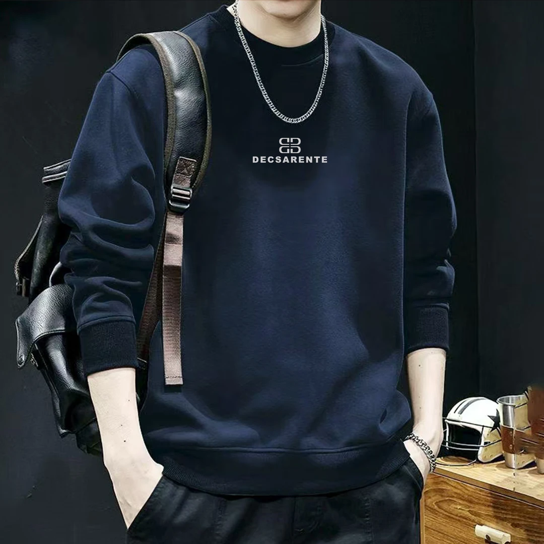 秋冬卫衣百搭长袖休闲百搭时尚运动男士上衣圆领卫衣(4D)