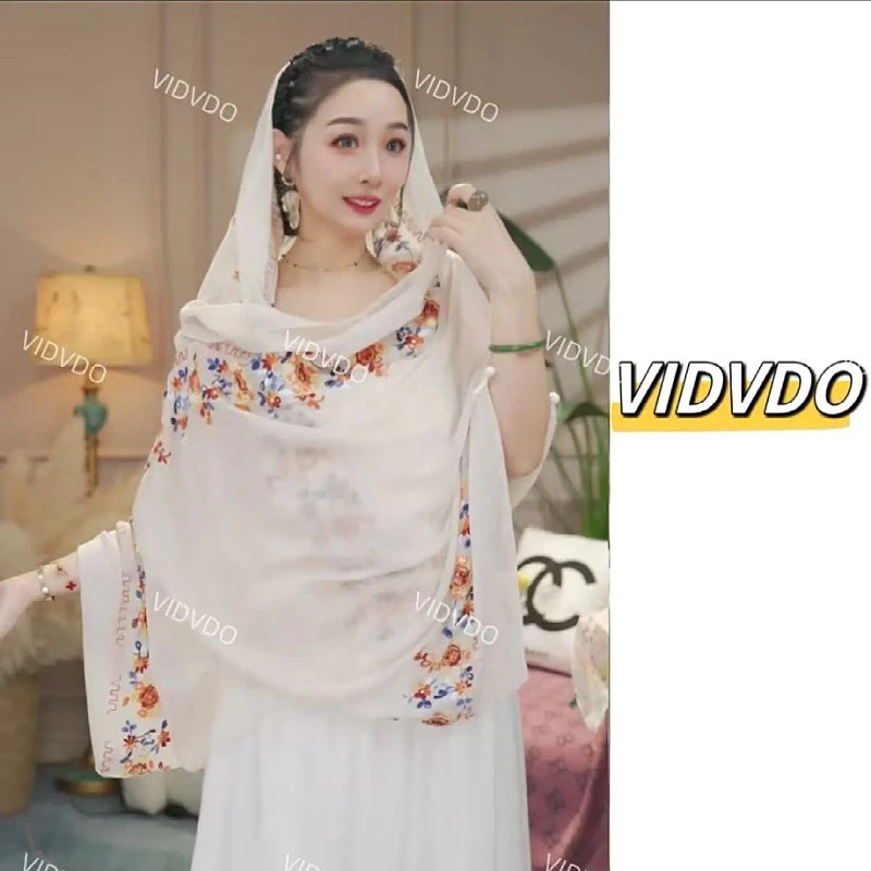 维度维朵【民族风盘扣披肩】夏季云南西藏旅游拍照防晒薄款海边度