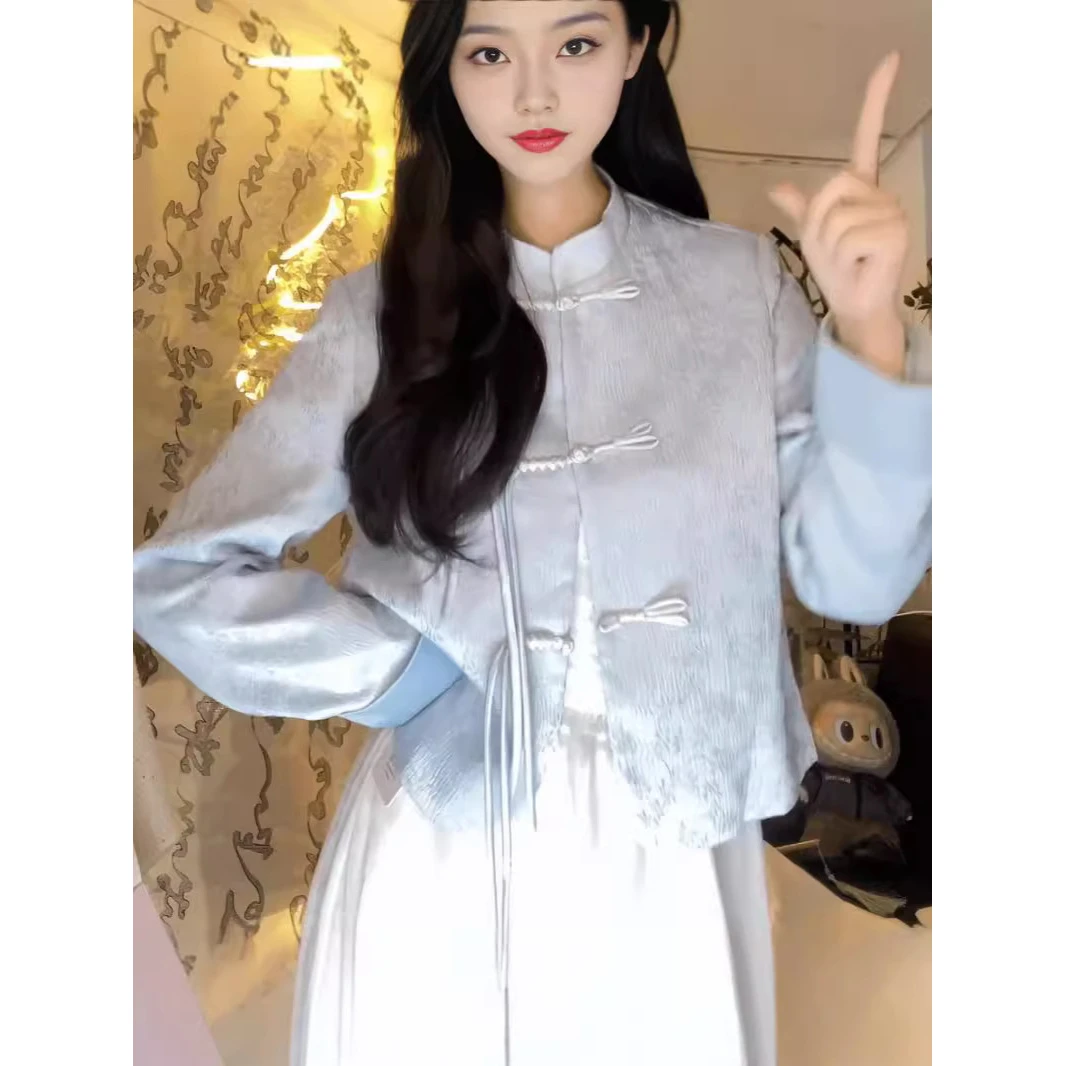 新中式国风盘扣外套新款气质名媛小香风短款复古春游出行衣服