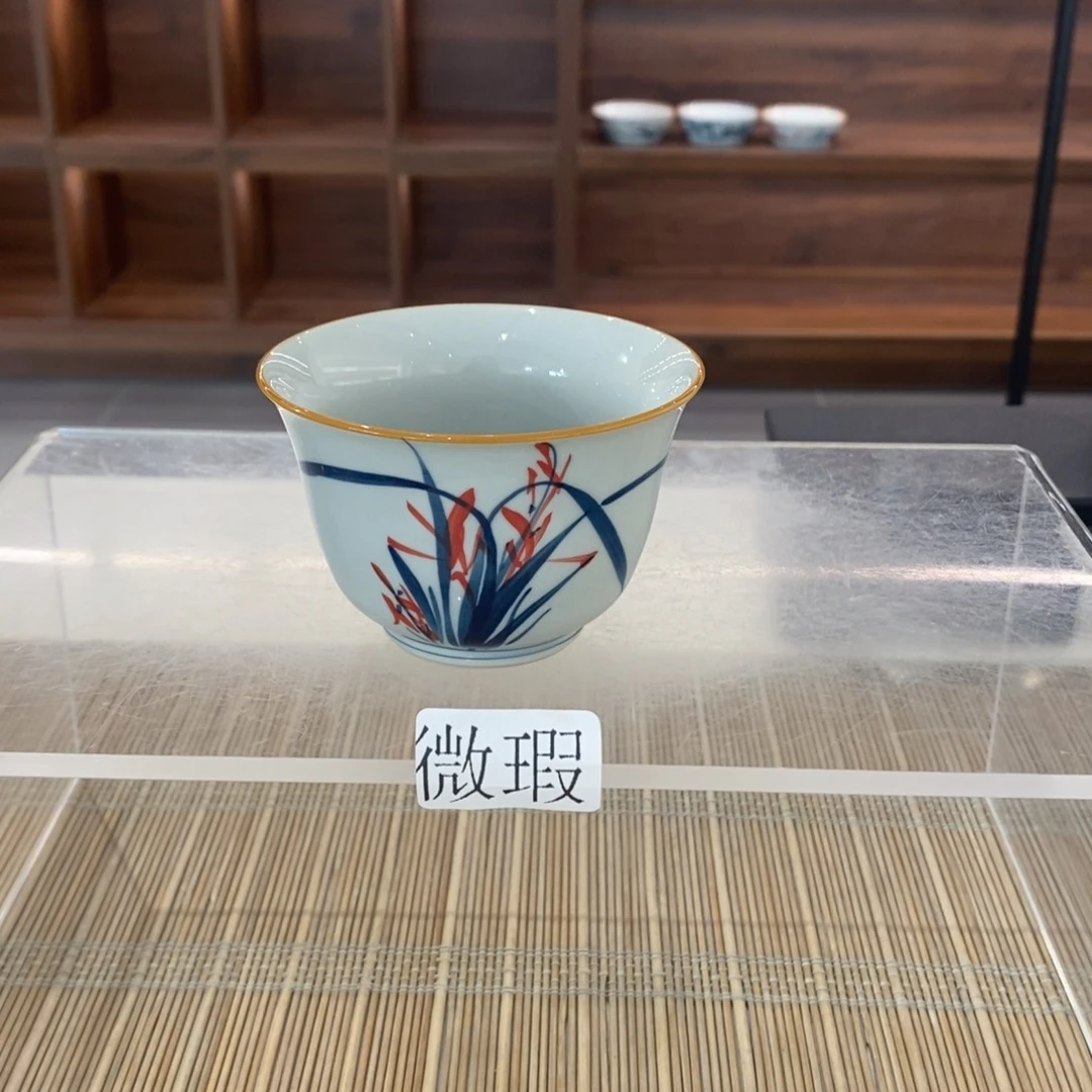 釉下彩老陶泥手工绘制