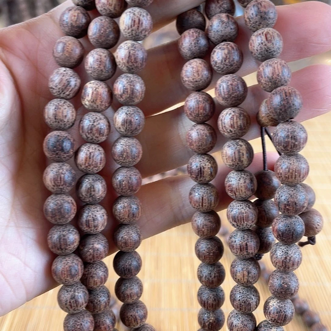 降真香手串/手链0.8/108莺歌绿棋楠融合黄金甲