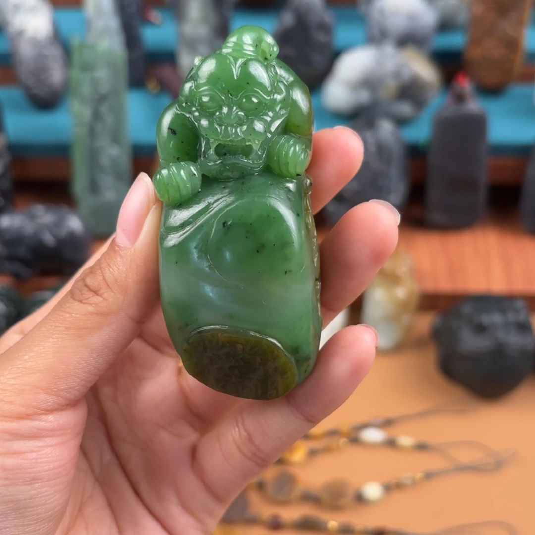 一***）和田玉未镶嵌挂件