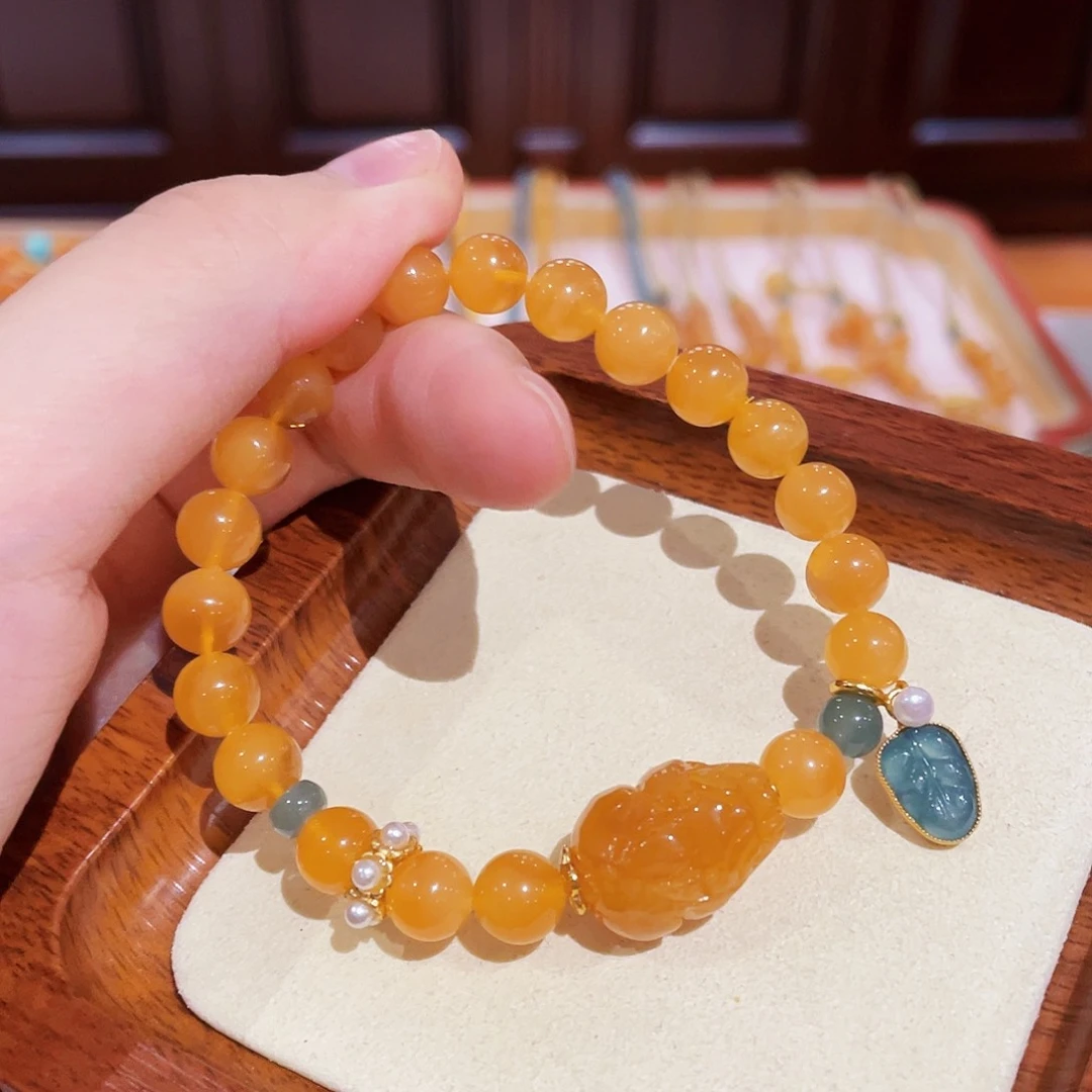 蜜蜡手链未镶嵌手串