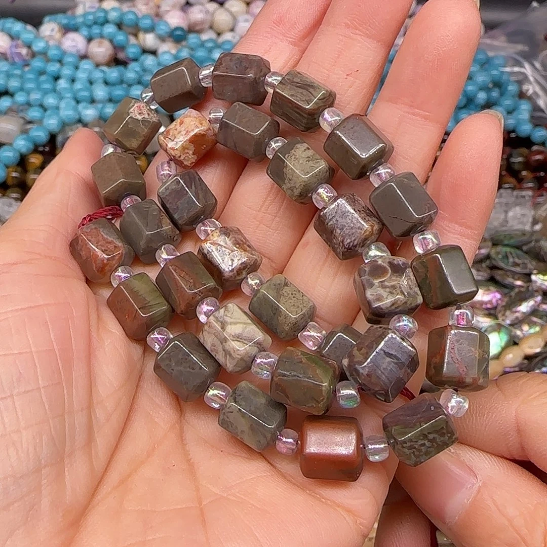 玛瑙/玉髓合金珠宝半成品海洋玛瑙8mm一条