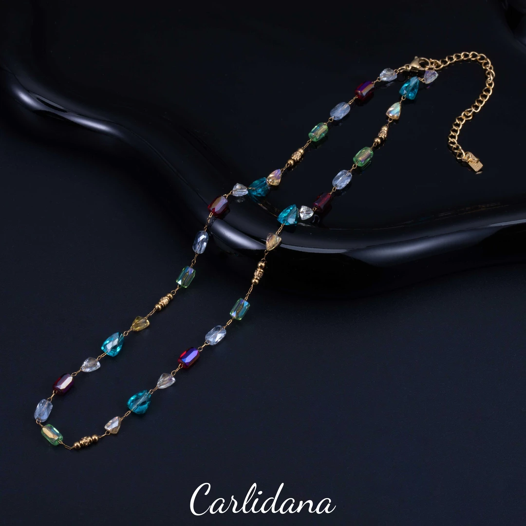 钛钢项链 钛钢项链【CARLIDANA】气质轻奢时尚百搭高级项链YXX0841B