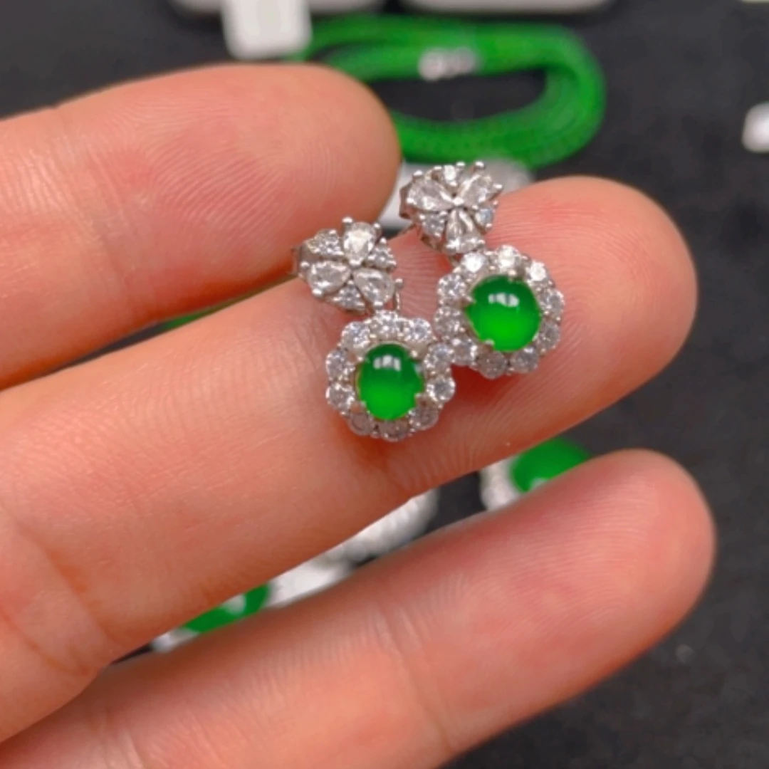 【闪购商品】翡翠银S925镶嵌颈饰吊坠