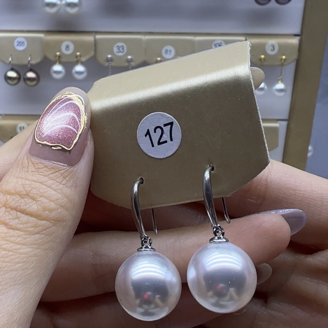 耳饰淡水珍珠银S925镶嵌