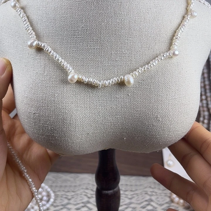 银S925镶嵌淡水珍珠颈饰