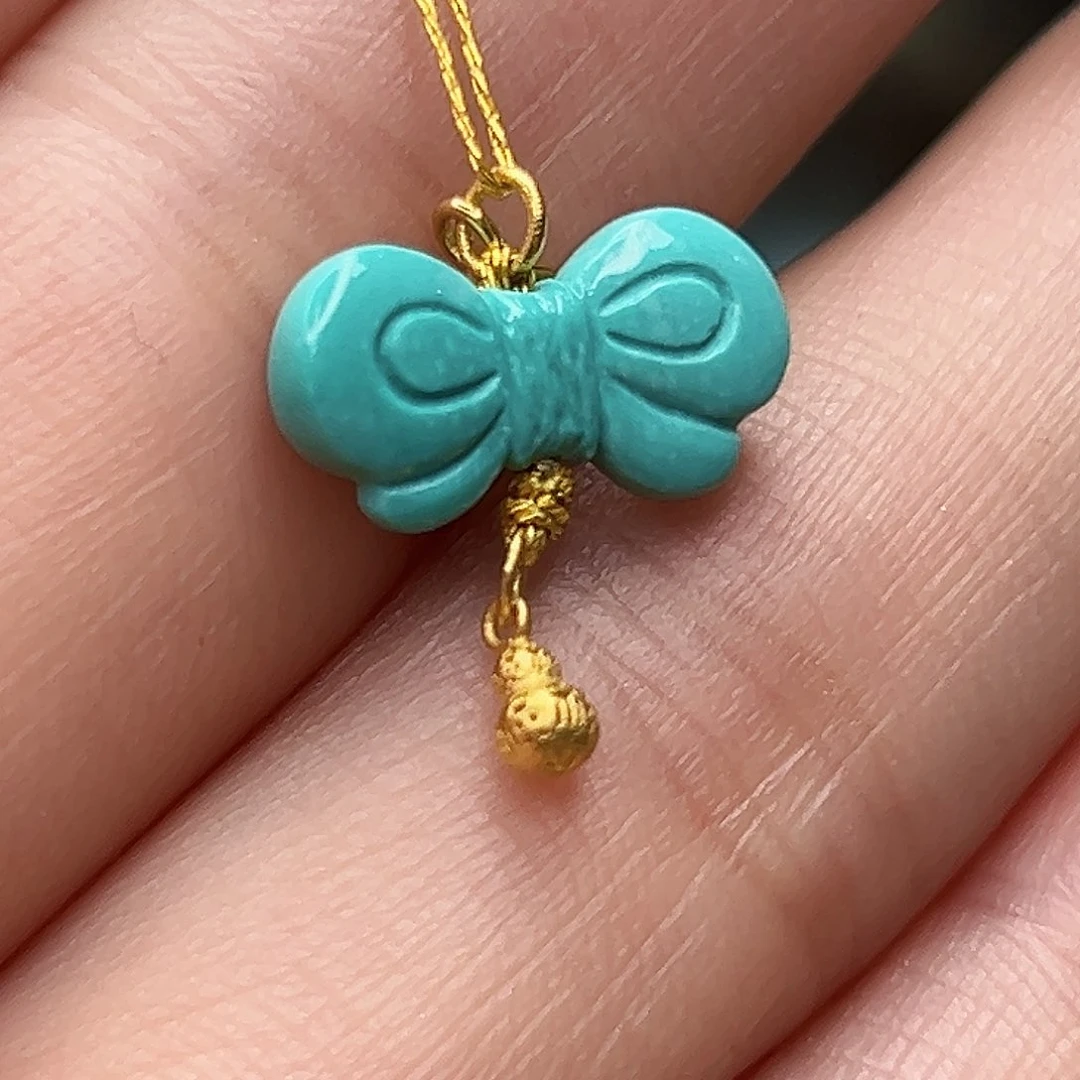 绿松石珠宝奇石18K金镶嵌