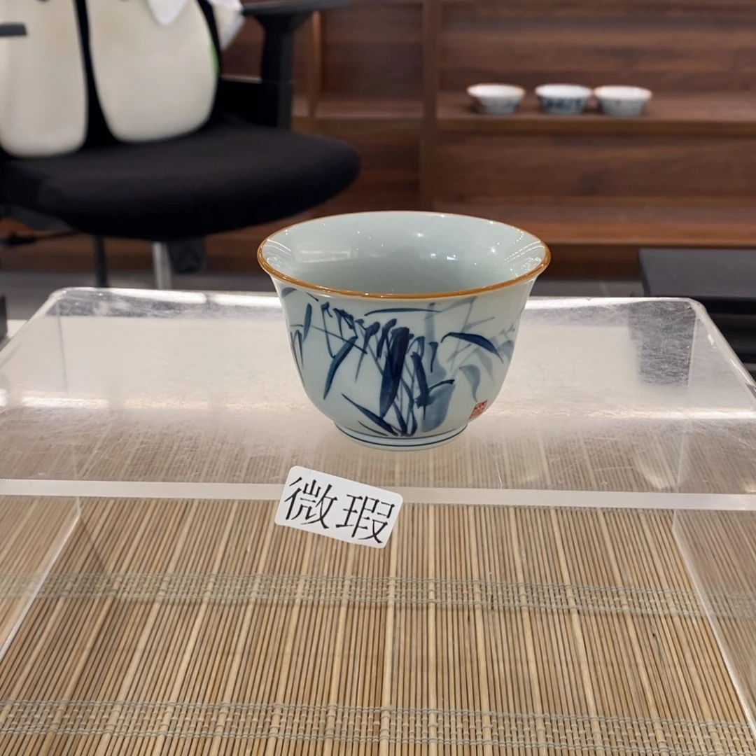 釉下彩老陶泥手工绘制