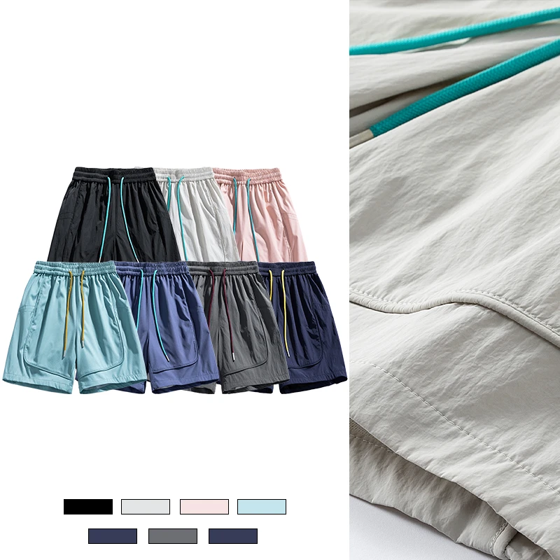 UPF100+夏季防紫外线凉感速干短裤2025年新款情侣薄款宽松五分裤