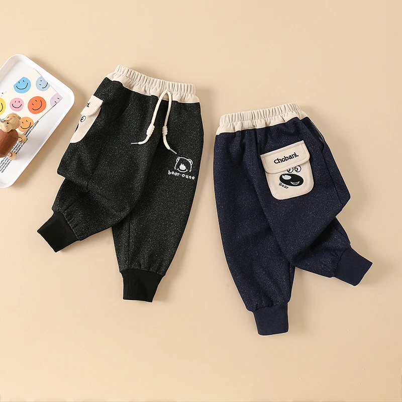 男童秋季仿牛仔裤2025新款儿童裤子春秋款婴幼儿宝宝休闲裤秋装潮