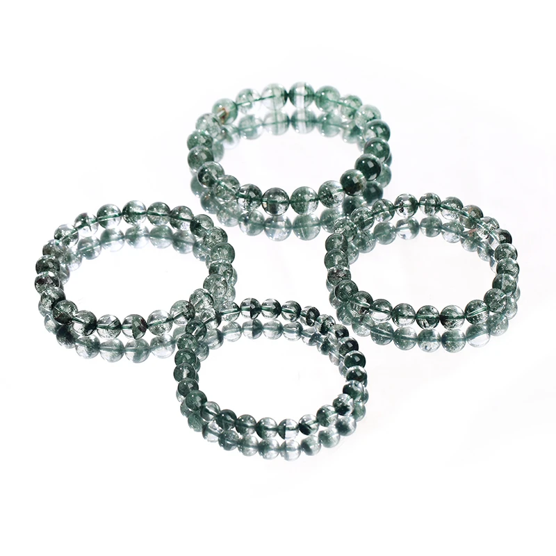 天然墨绿色巴西绿幽灵满天星千层手串L03-尺寸可选-多样性发其一