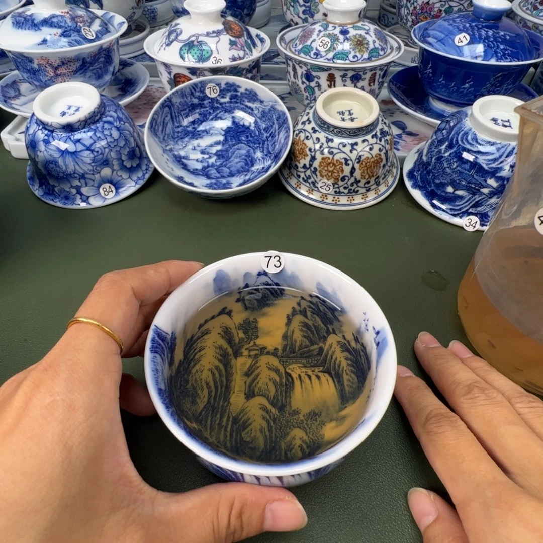景德镇纯手工纯手绘茶具木木73