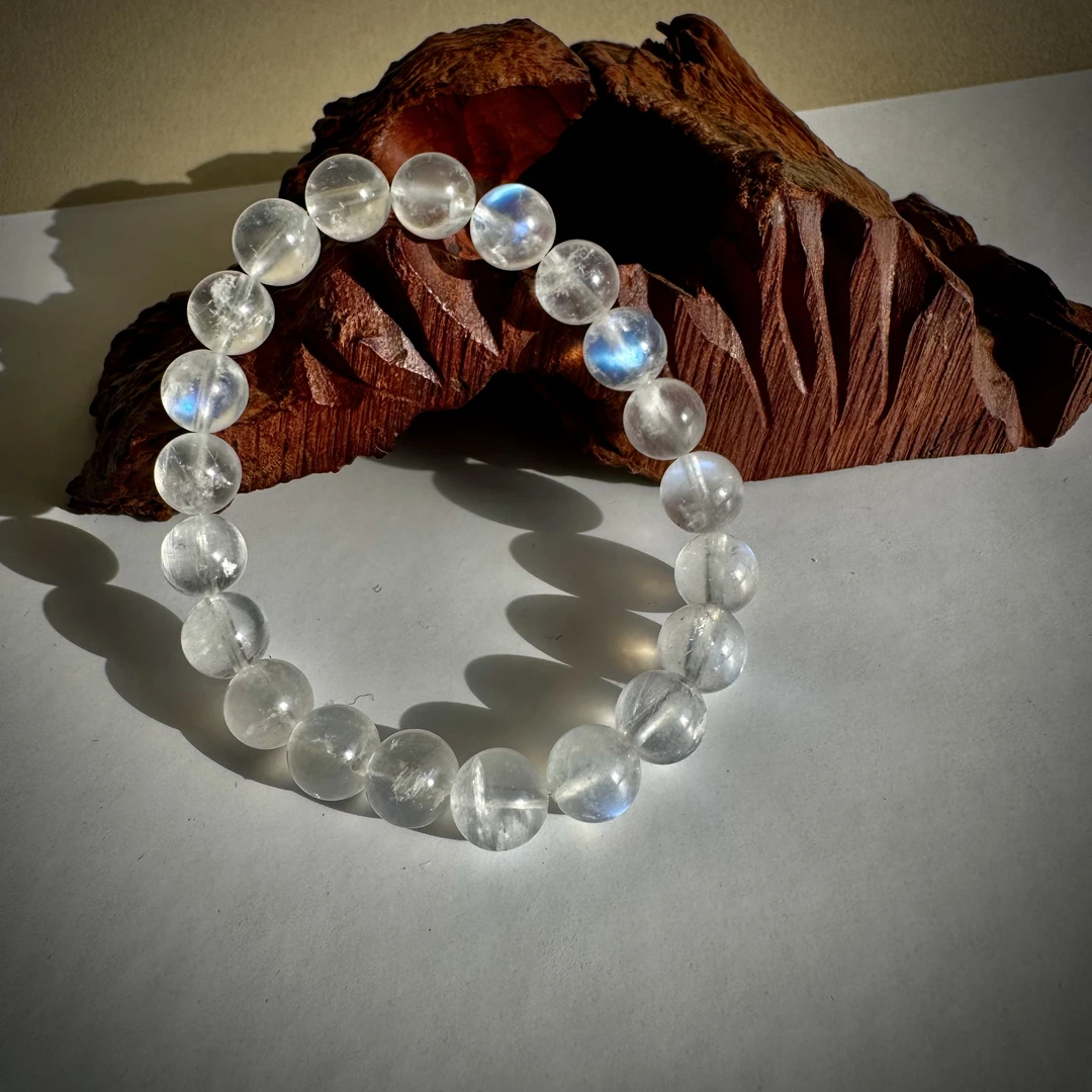 天然蓝月光系列水晶手串 月光石 蓝月光 水晶DIY Y244