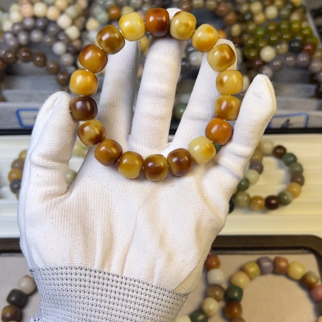 菩提根/象牙果手串油膏花生酱桶珠卡13  瑕疵不退换