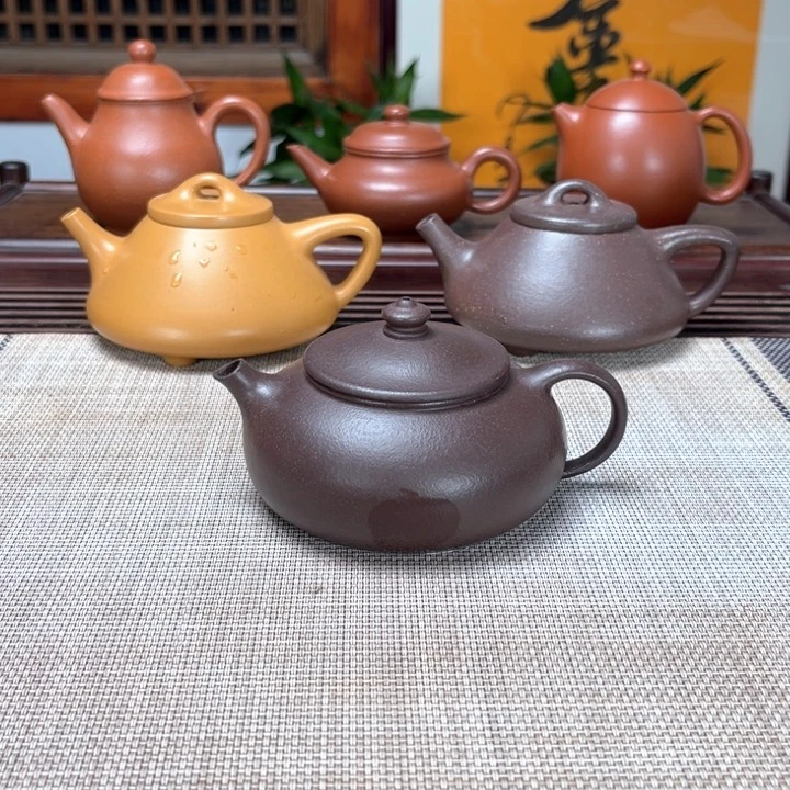 紫砂茶壶寒江紫泥