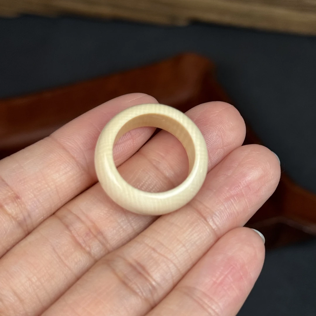 S9933天然猛犸牙 戒圈16.6*8.5mm 支持鉴定 假一罚四