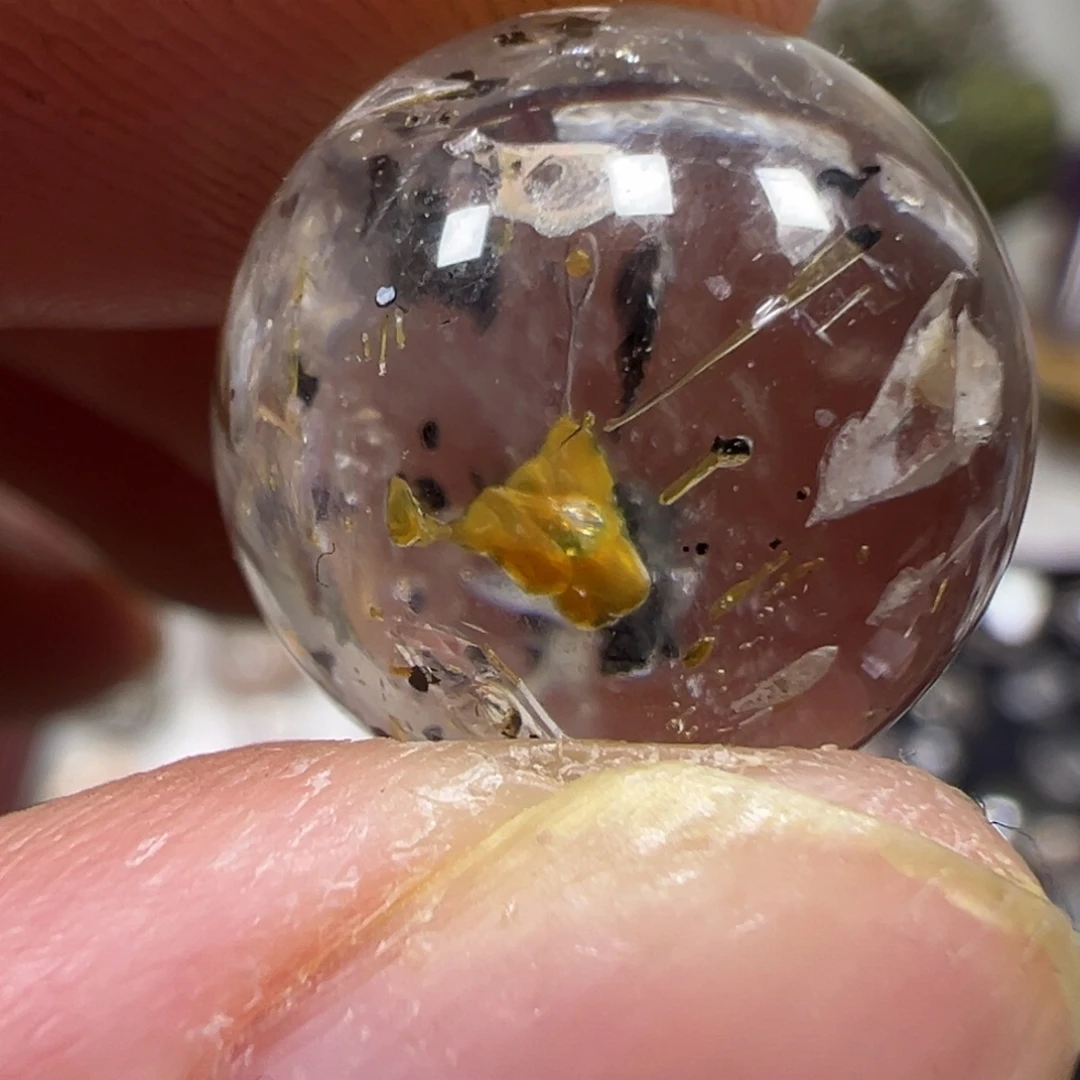 石材马达加斯加红泥油胆小珠子