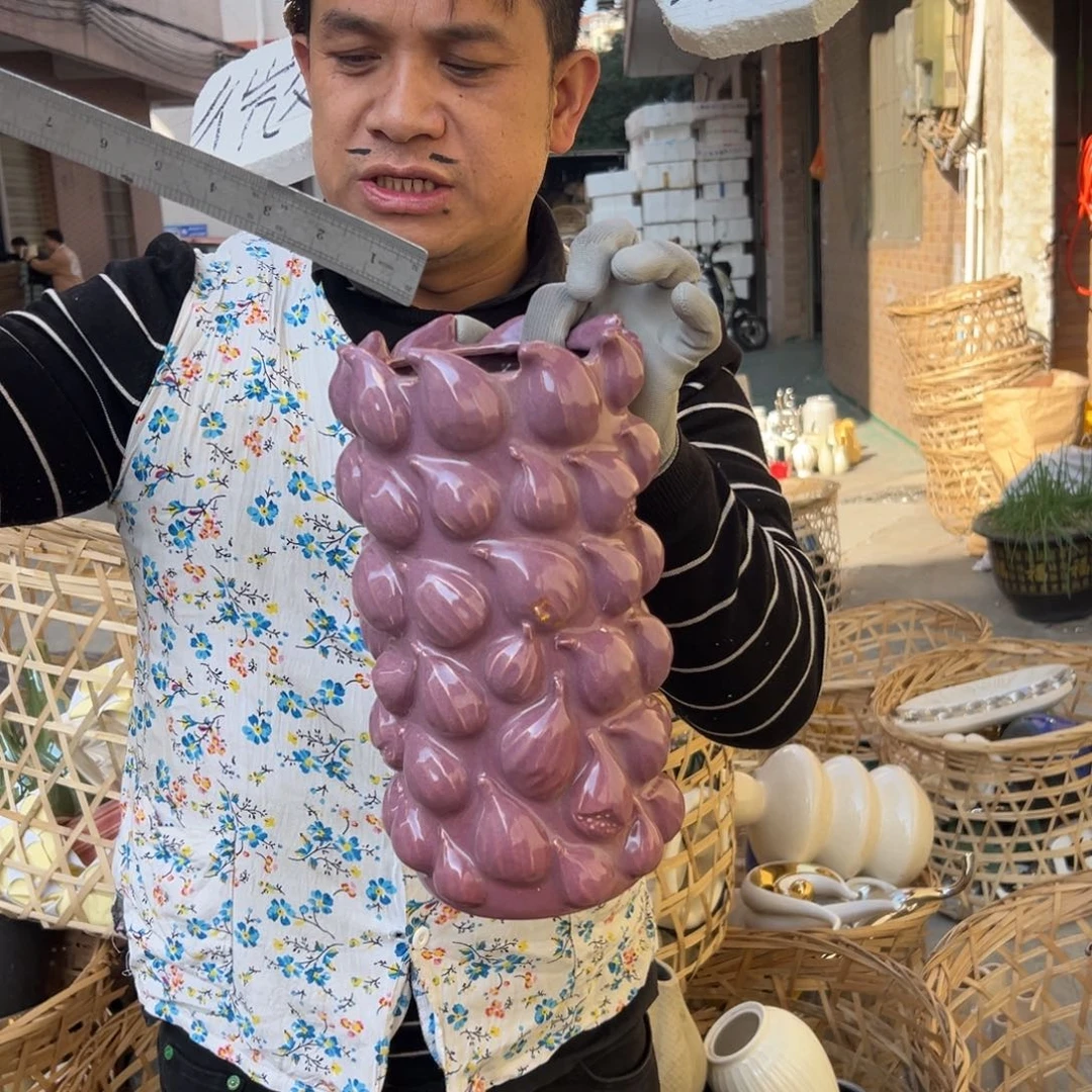 摆件113 号高中低温陶瓷工艺瓶（部分微瑕）