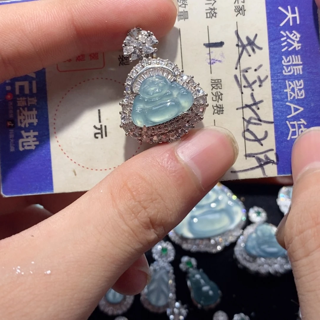 翡翠未镶嵌吊坠(不含链)翡翠