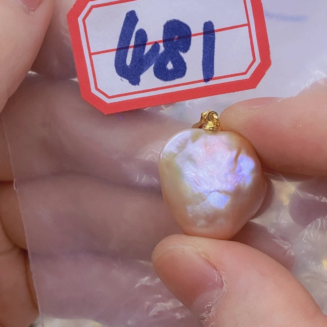 淡水珍珠银S925镶嵌吊坠(赠链)