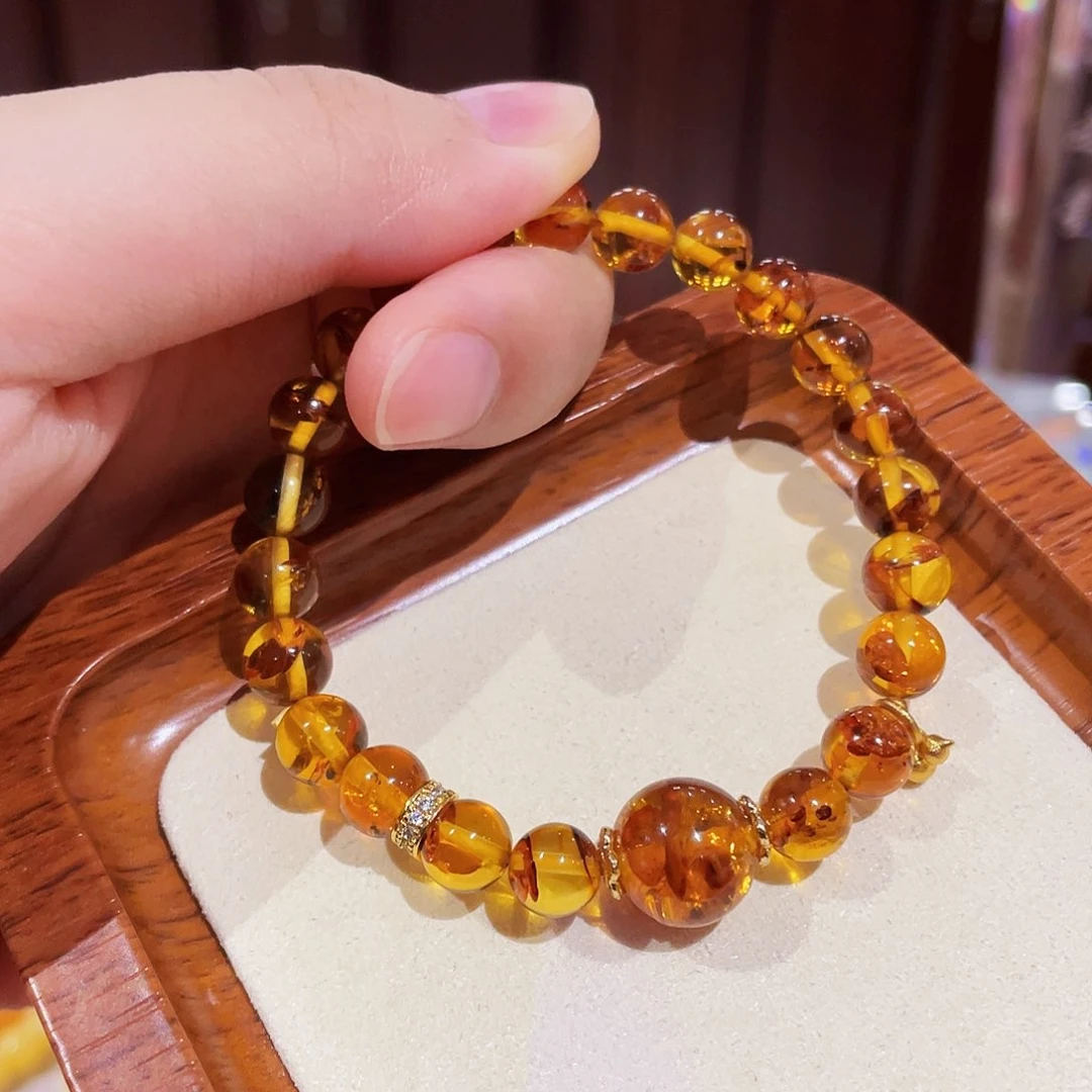 未镶嵌蜜蜡手链手串