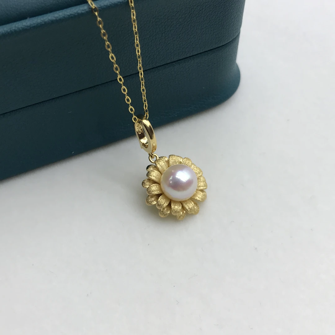 海水akoya小雏菊吊坠S925强光7-8mm（不含链）