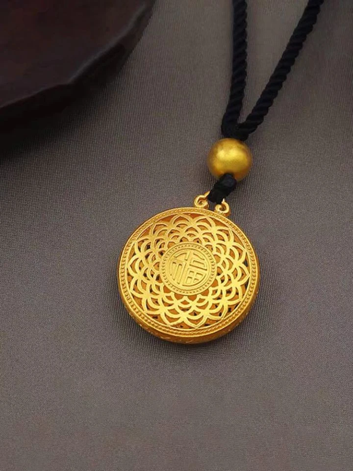 合金吊坠 八宝罗盘福字吊坠男女八宝福牌不可旋转