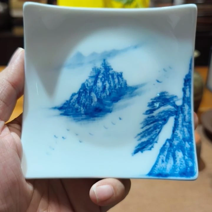 陶瓷瑕疵青花壶承无售后