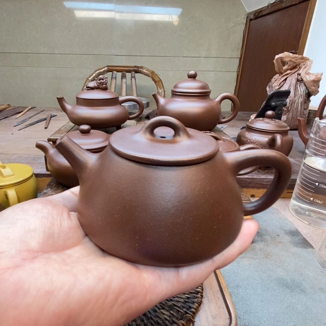紫砂茶壶平盖石瓢（原矿底槽清260cc）