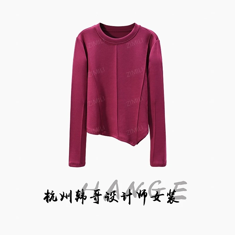 【韩哥女装】2025秋冬新品《浆果》安可拉红鱼骨线高弹打底衫5028