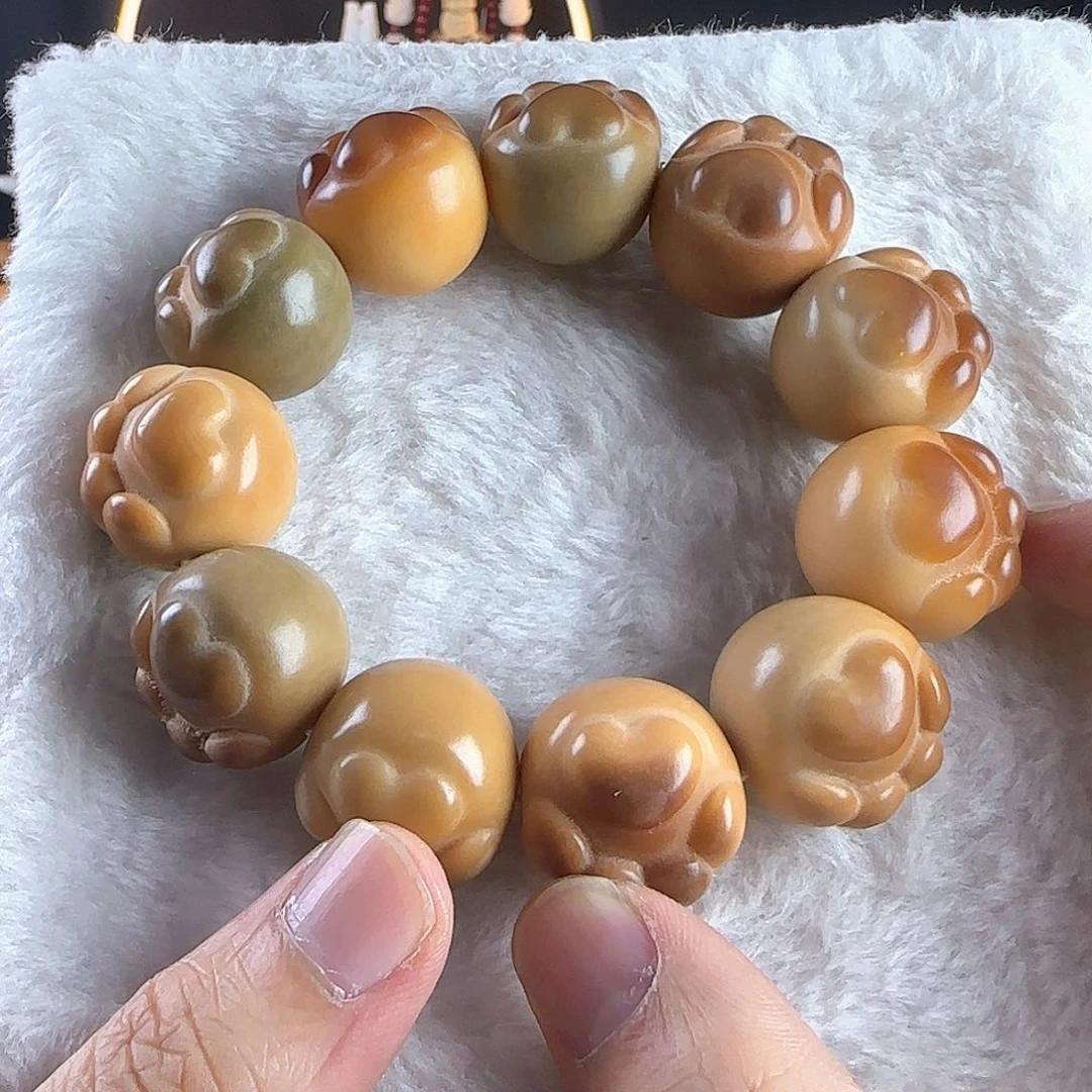 菩提根/象牙果吊坠主*卡23爱心猫抓手串一条