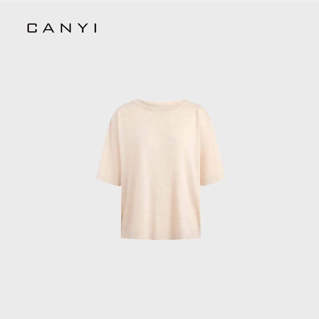 【CY璨衣】朦胧之梦德国stoll14针100%羊绒圆领针织上衣06-25062502