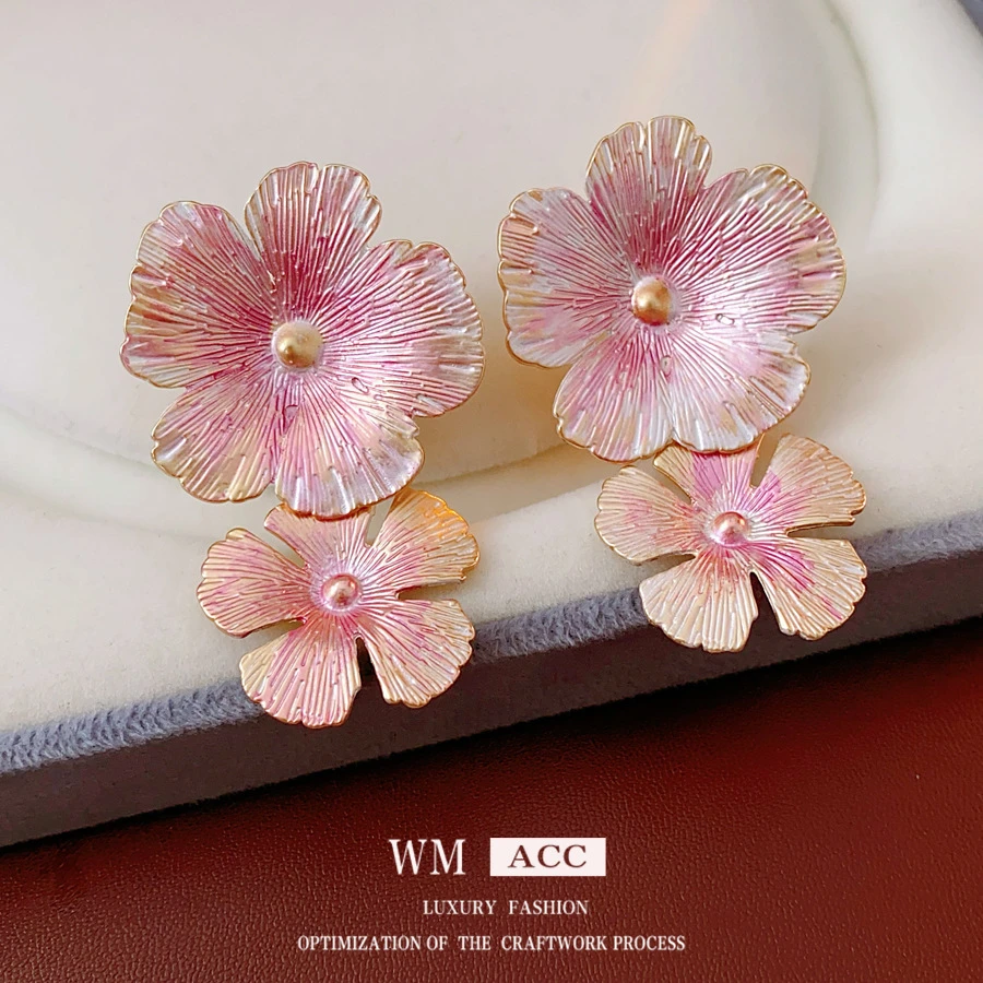 2026年掐丝珐琅耳钉珐琅耳环轻奢高级感百搭小众耳钉非遗珐琅手工