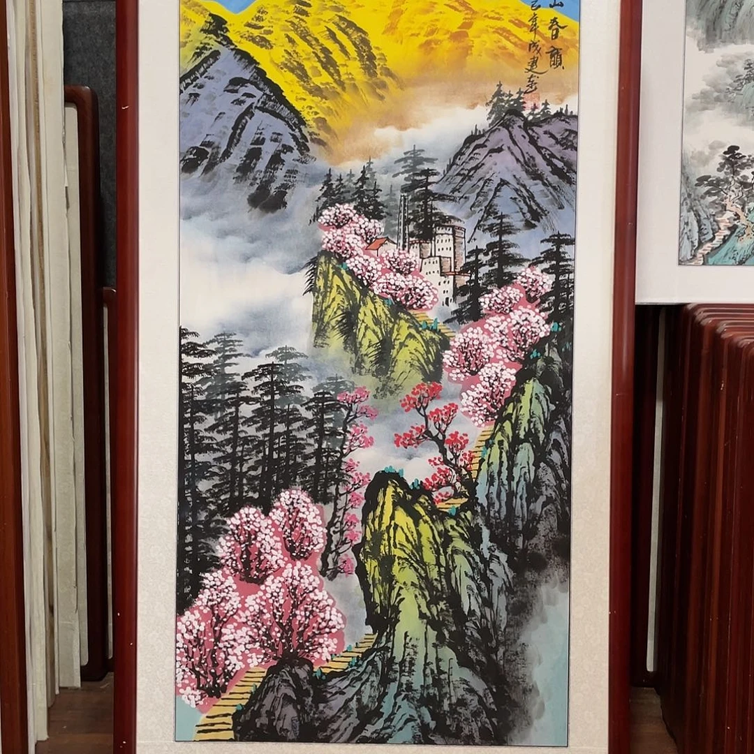国画带框尺寸63*123厘米