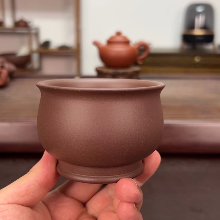 视***平茶壶紫砂羊角山紫泥