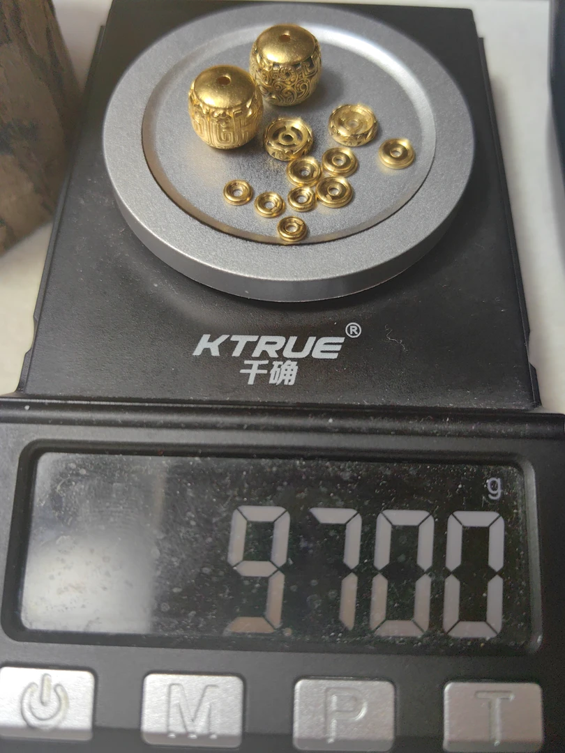 足金999饕餮金珠万向轴黄金手串配饰