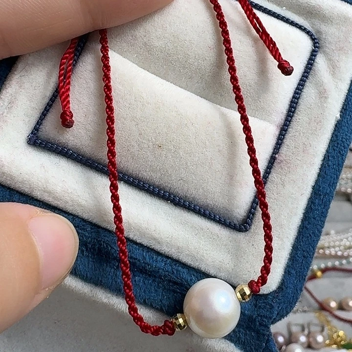 18K金镶嵌手绳淡水珍珠