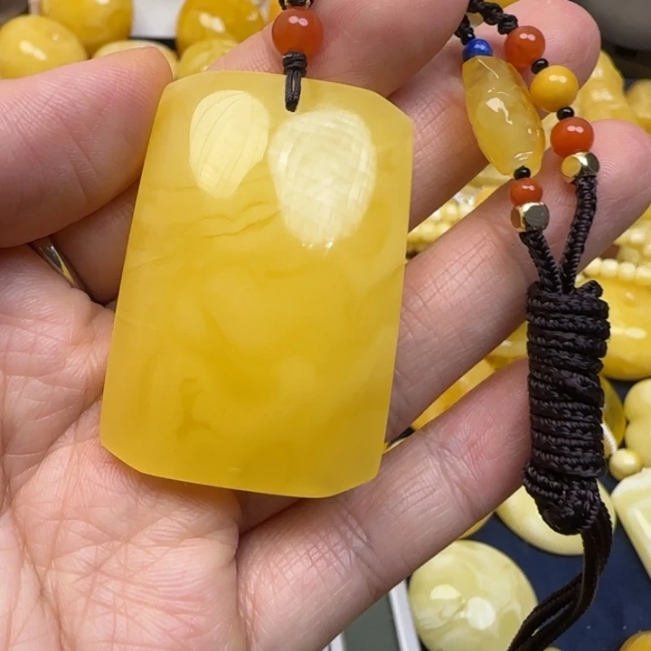 蜜蜡未镶嵌毛衣链天然蜜蜡