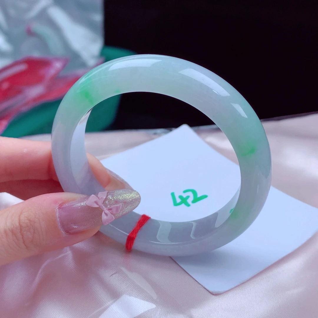 未镶嵌手镯翡翠天然缅甸翡翠A货手镯 42号